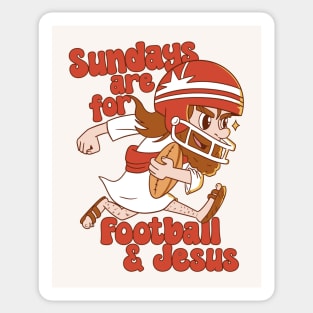 Sundays Are For Football & Jesus // Funny Church Sunday Football Jesus Sticker